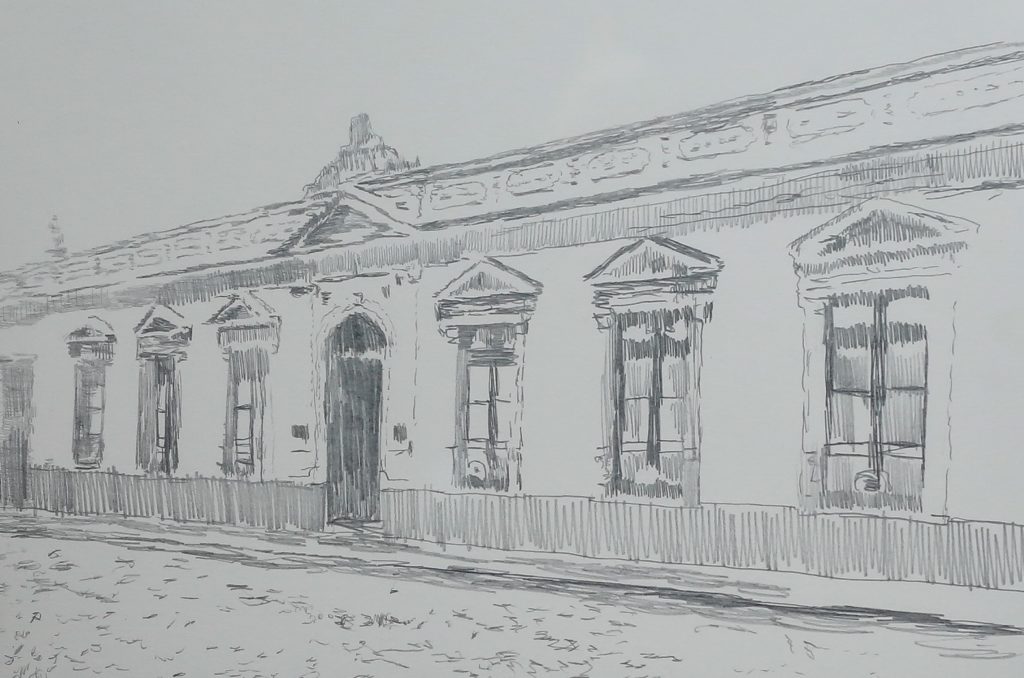 Boceto arquitectónico histórico